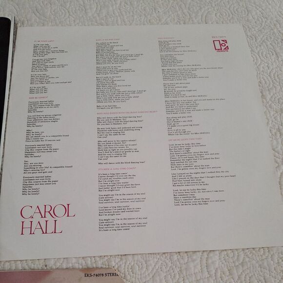 CAROL HALL: if i be your lady ELEKTRA 12"‎ LP 33 RPM - Picture 7 of 11